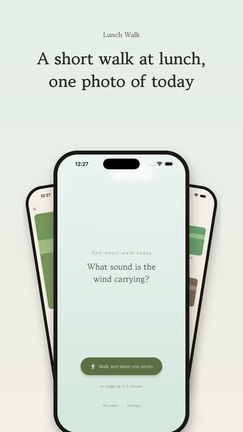 Lunch Walk home screen